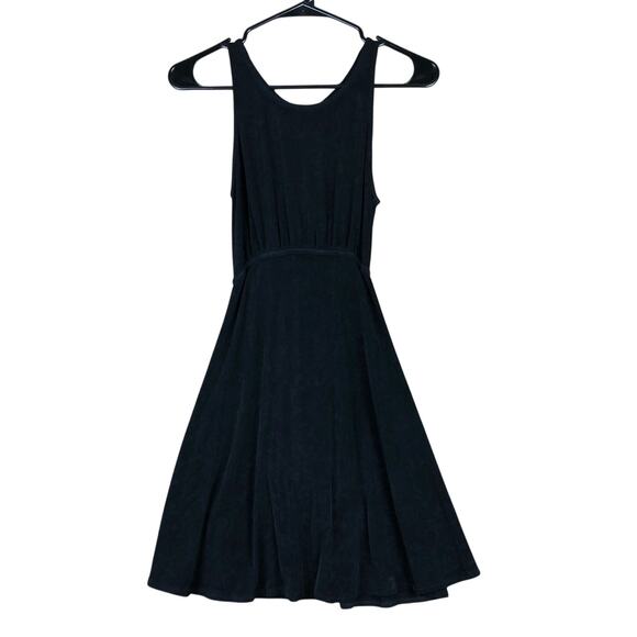 Free People Womens Dress Black Flowy Sleeveless Open Back Lace Stretch XSmall - Picture 1 of 11